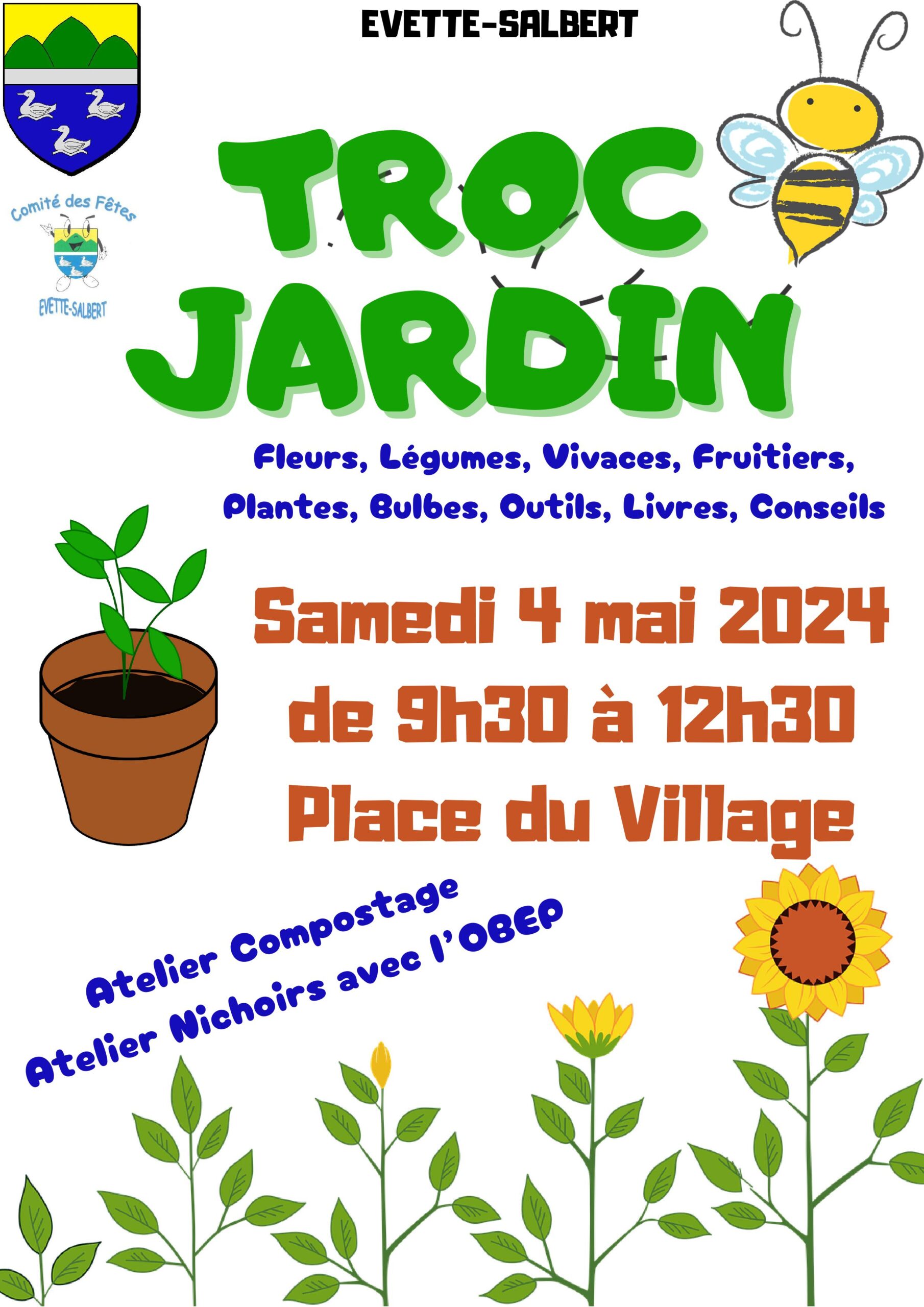 Affiche troc jardin Evette 2024