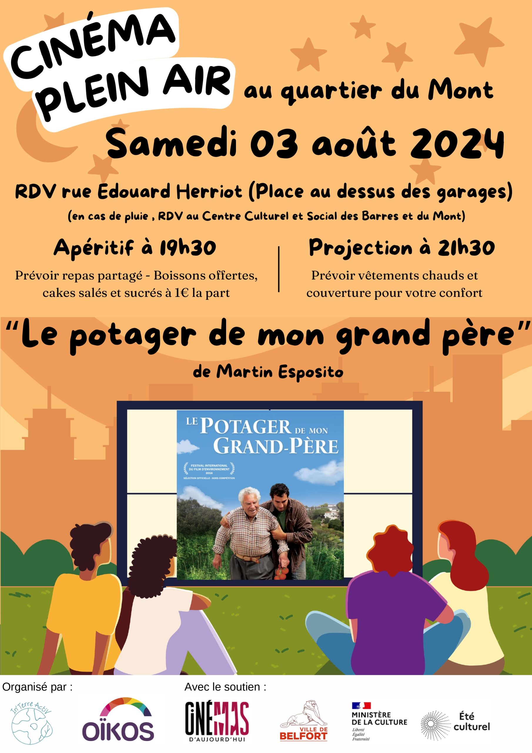 ciné plein air le potager de mon grand père